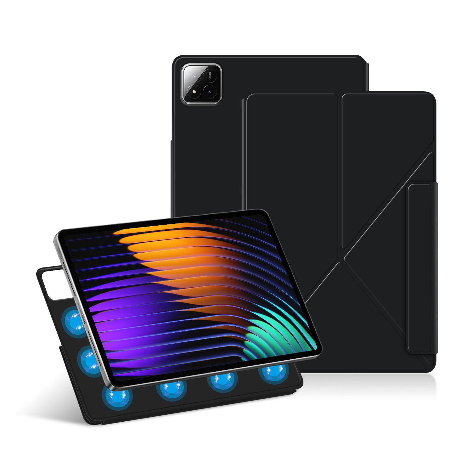 For Xiaomi Pad 7 /Pro 11.2in Thin Auto Sleep Magnetic Closure Fold Leather Case