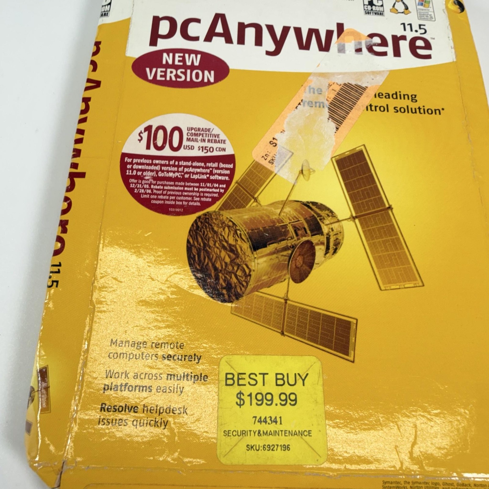 Symantec PcAnywhere 11.5 Windows Linux Remote Access PC CD-ROM Retail Box