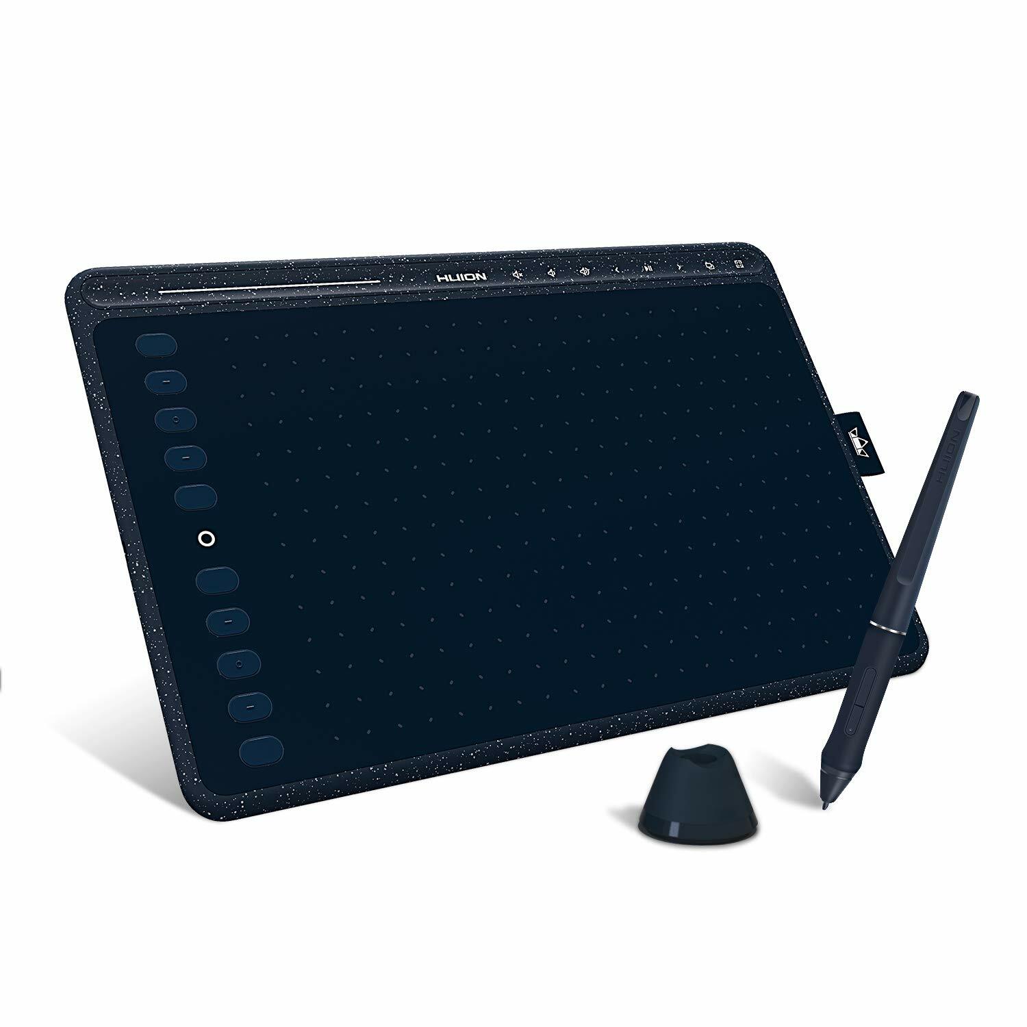 Huion HS611 Graphics Drawing Pen Tablet Tilt 8 Multimedia Keys 10 Express Keys