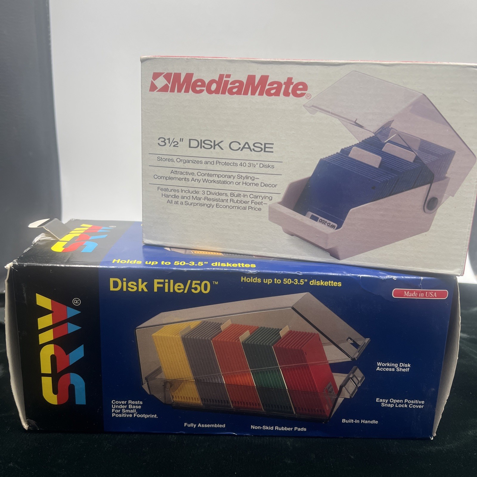 3.5″ Floppy Disk Storage Box Case File Holders Dividers MediaMate & SRW Holds 90