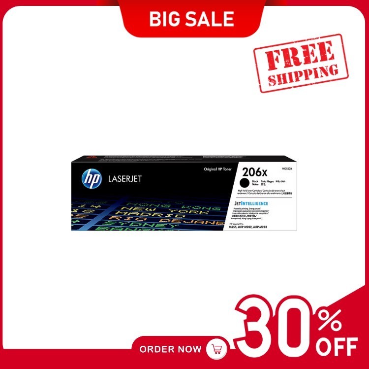 HP 206X Black High Yield Toner Cartridge, Prints Up to 3,150 Pages (W2110X)