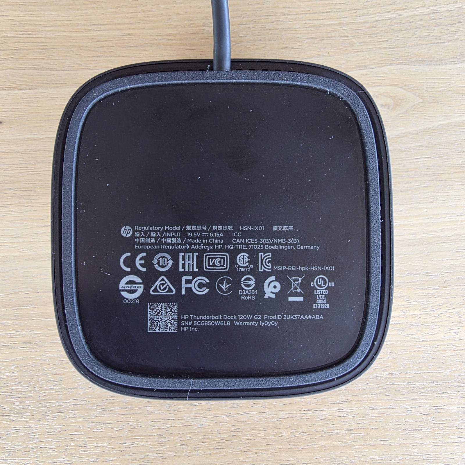 HP Thunderbolt Dock 120W G2 Docking Station – Black WORKS GREAT
