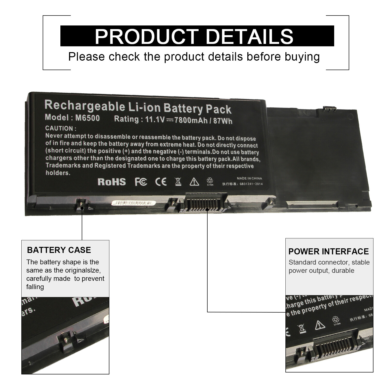 9 Cells Battery for Dell Precision M6500 M6400 M4400 M2400 8M039 C565C KR854 US