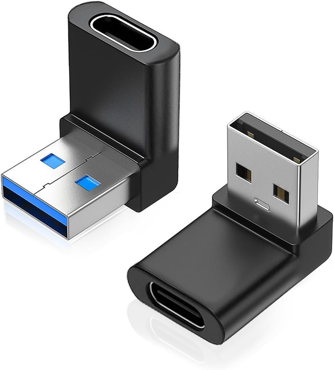 Right Angle USB C to USB 3.0 Adapter 90 Degree Type C Male to USB a 3.0 Female C