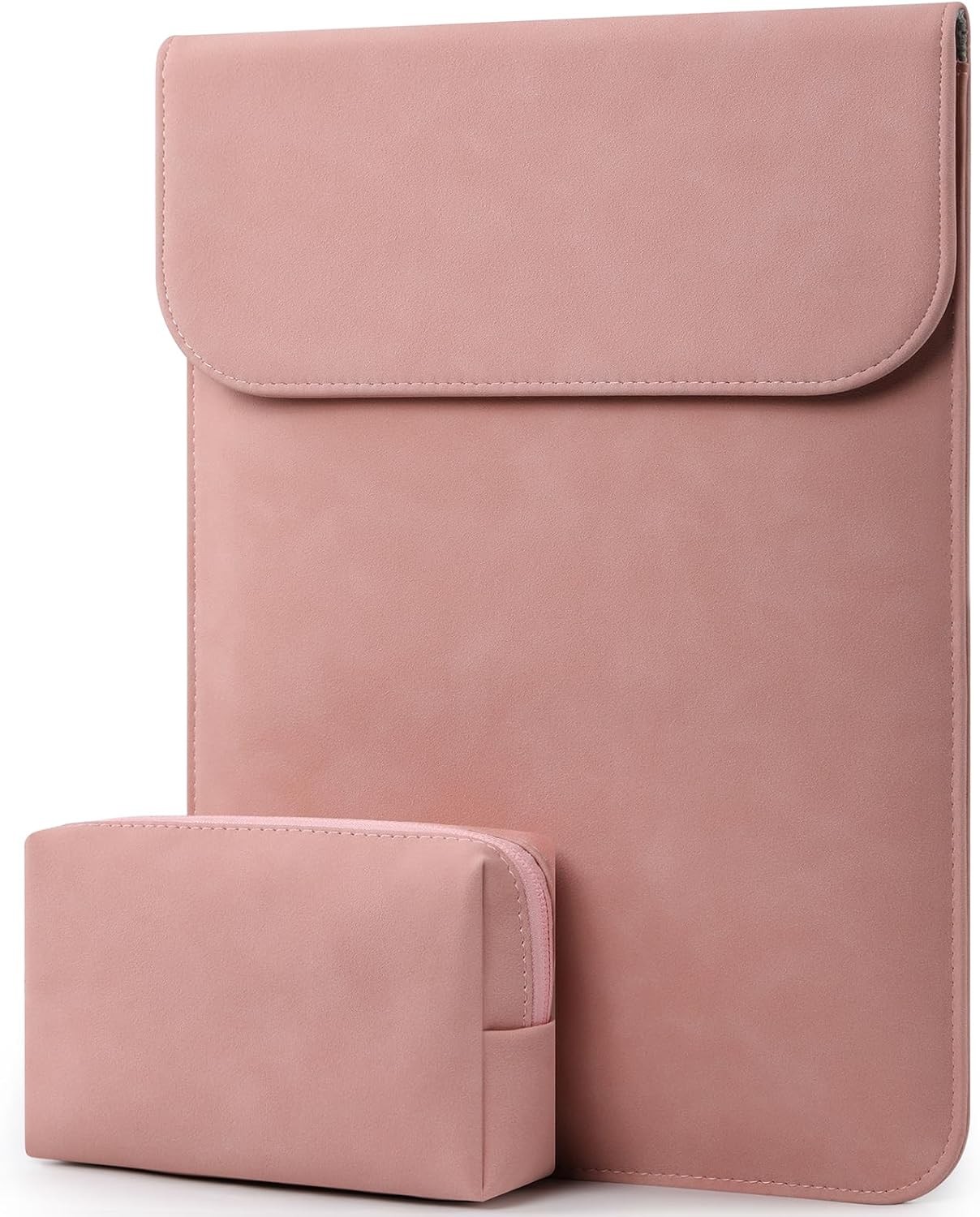 Pink Faux Suede Laptop Sleeve 15-16 Inch for MacBook Pro 16 M5/M4/M3/M2/M1 Max/P