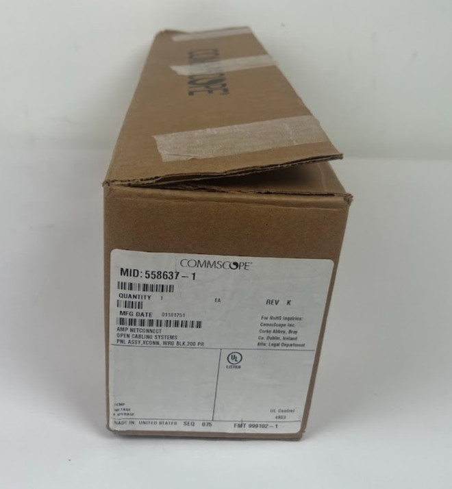 CommScope 558637-1 110Connect XC Cat5e 2U 200 Pair Rack Mount Panel Ivory