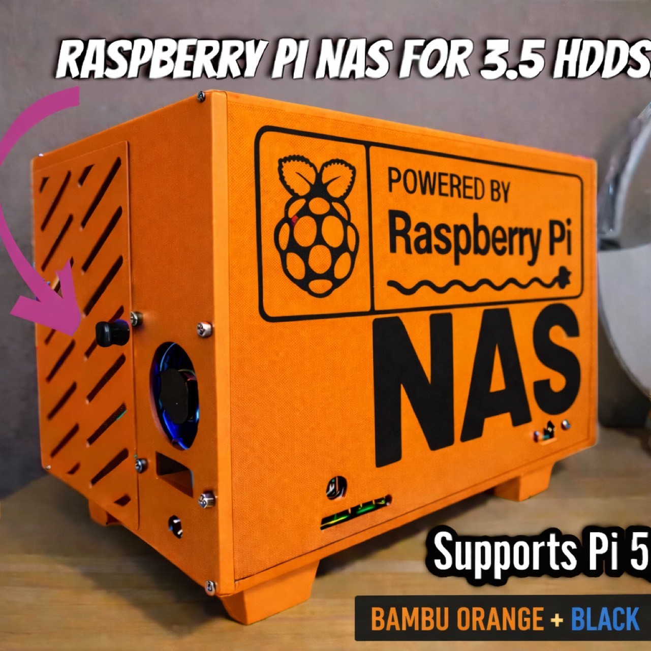 Raspberry pi 5 & pi 3 pi 4 NAS case