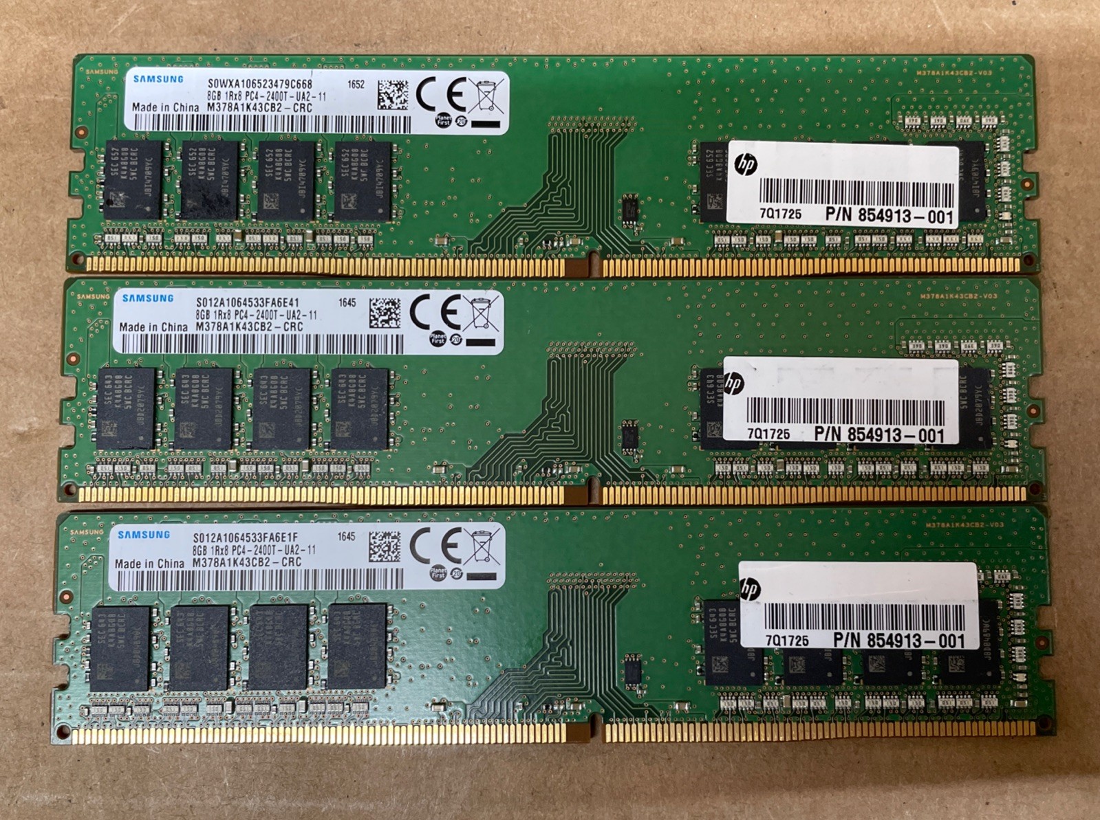 Samsung 24GB (3x8GB) PC4 2400T-UA2 Desktop Memory | M378A1K43CB2-CRC |