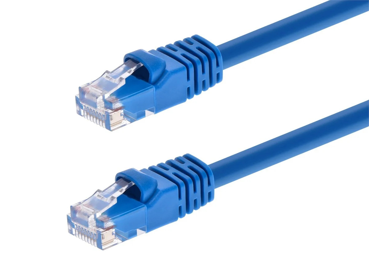 Cat6 Ethernet Patch Cable Network Internet Cord RJ45 Stranded UTP 24AWG 3ft Blue