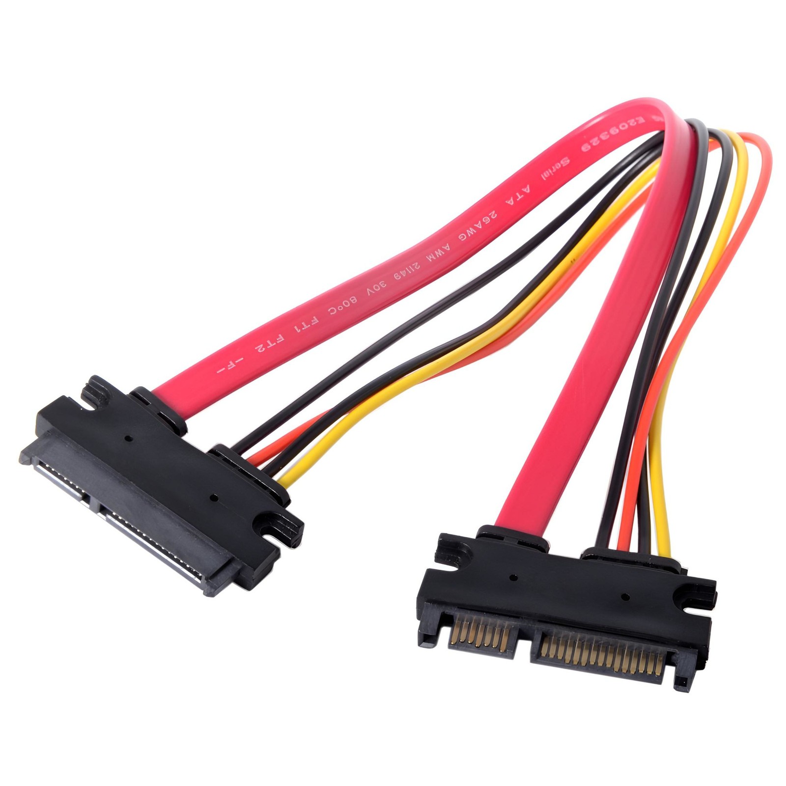 15+7 Pin SATA HDD Extension Cable Data & Power Male to Female