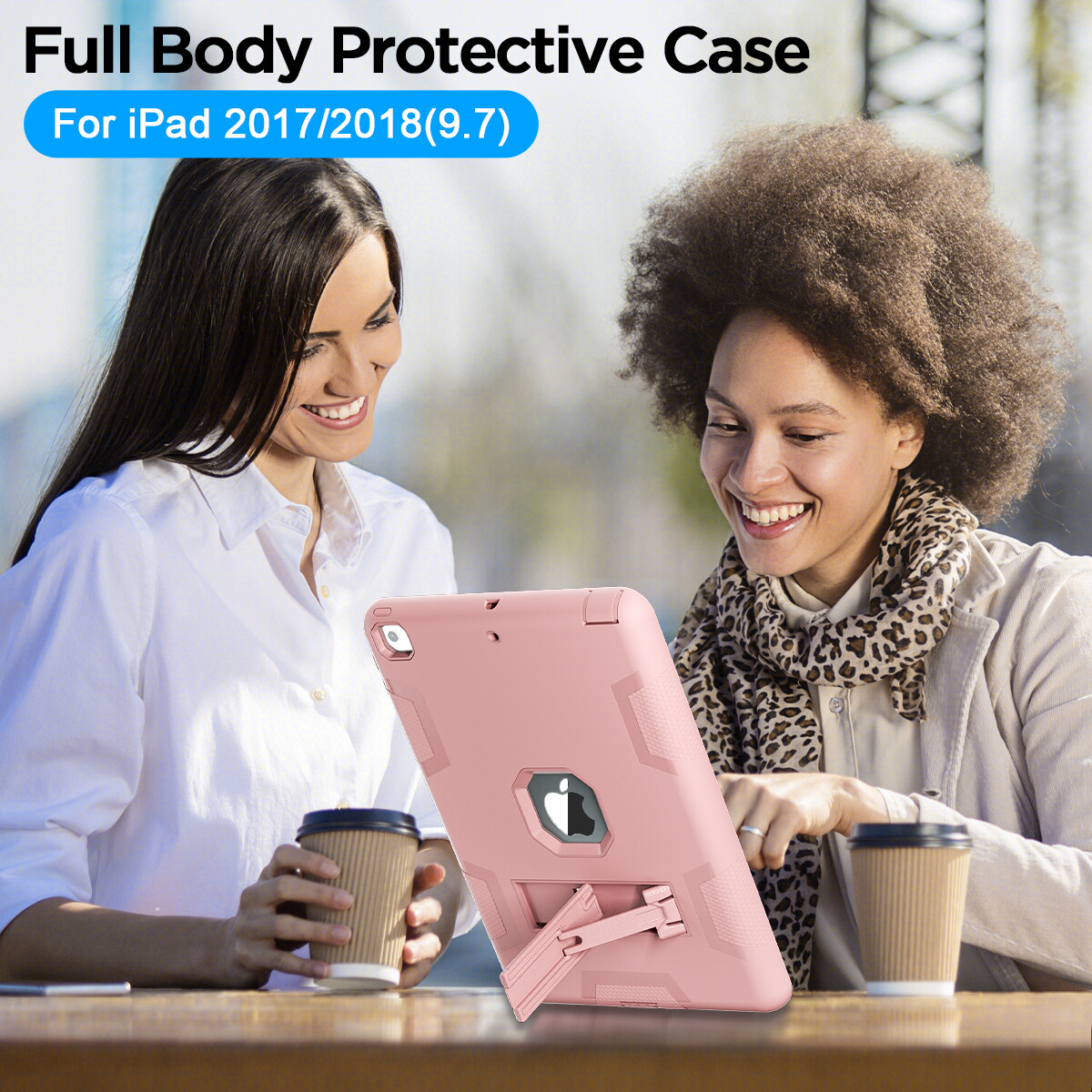For iPad 5th 6th Generation Case Shockproof Heavy Duty Cover + Screen Protector
