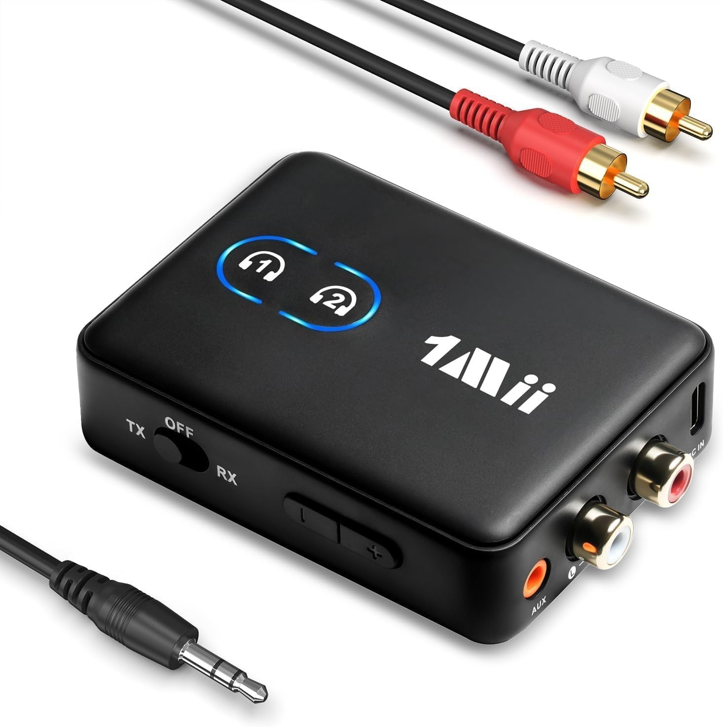 Versatile RCA Bluetooth Adapter: 2-in-1 Transmitter and Receiver for Home Audio