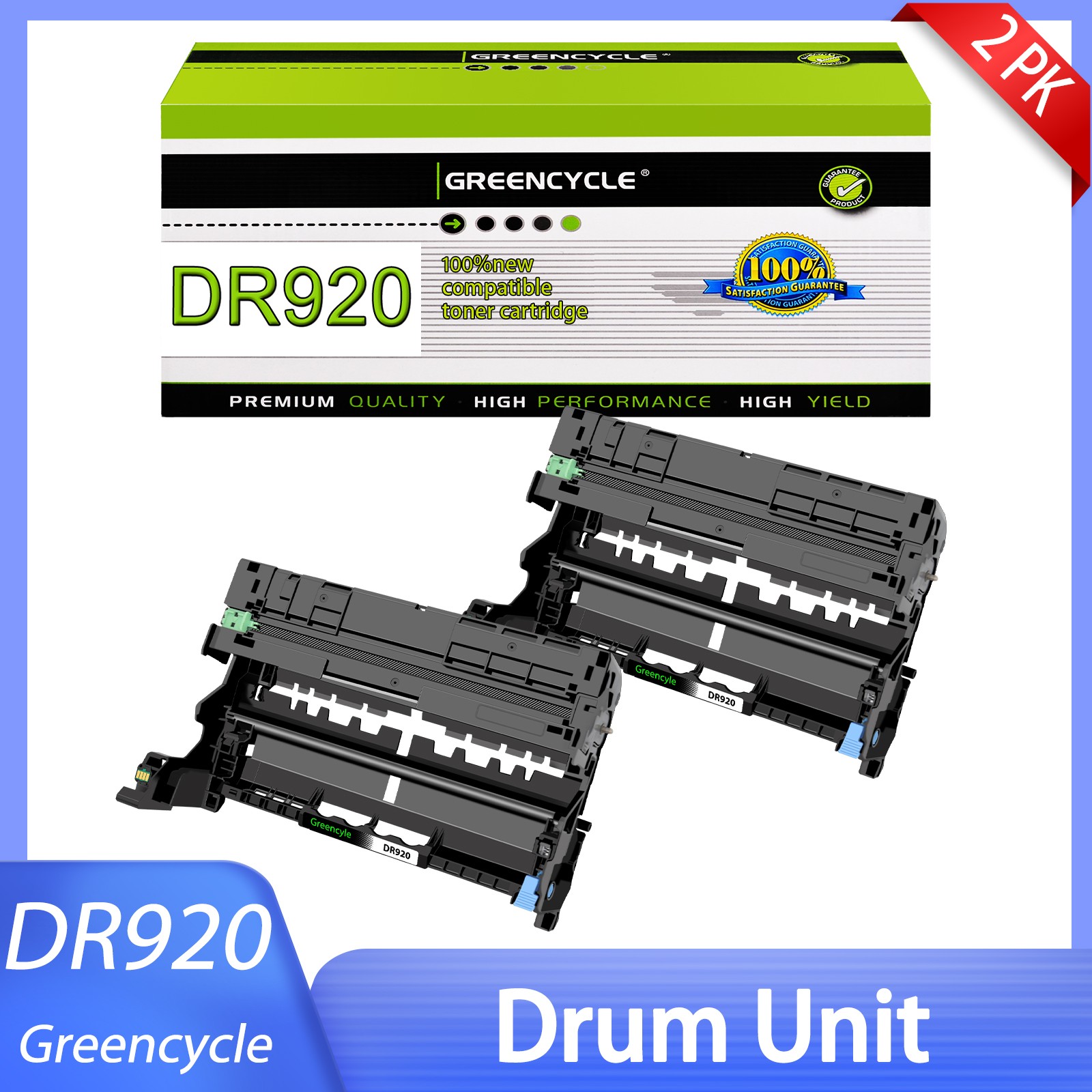 2PK Compatible DR920 DR-920 Drum Unit for Brother TN-920 HL-L5210DW HL-L6415DW