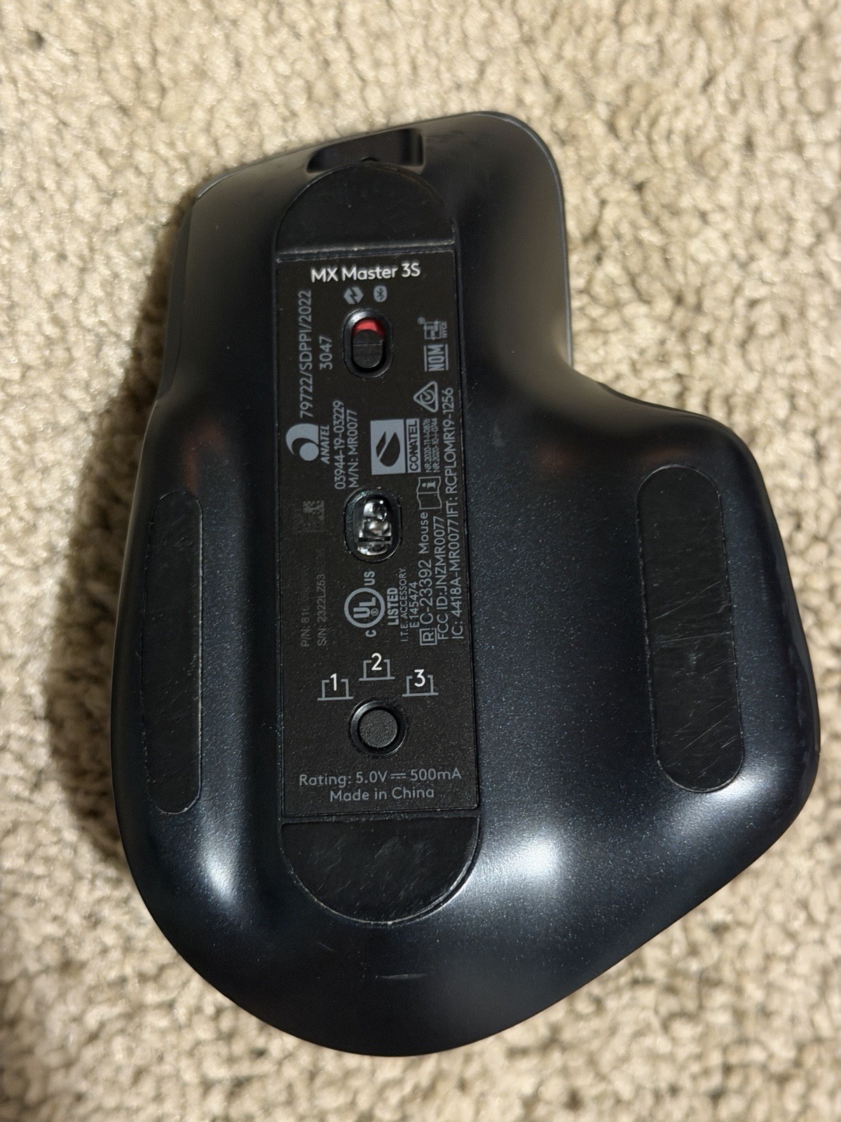 Logitech MX Master 3S Performance Wireless USB Bluetooth Mouse Black