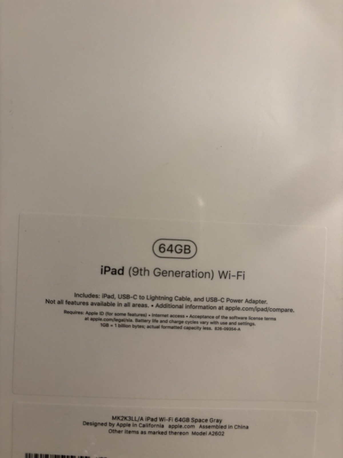 Apple iPad 9th Generation Wi-Fi Tablet 64GB Space Gray MK2K3LL/A