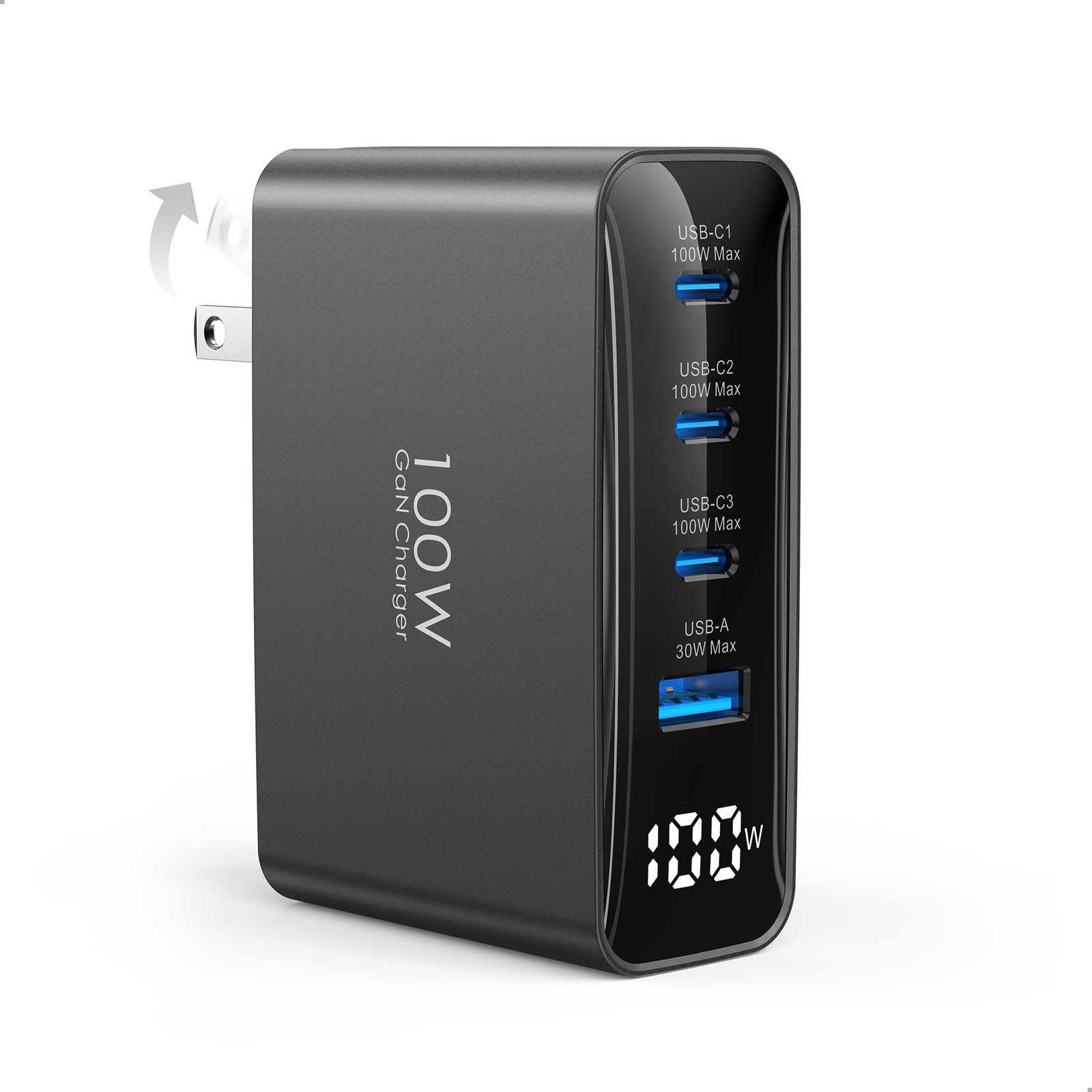TOPADRE 100W USB C Charger for MacBook, 4-Port PD Fast USBC Charger with LED …