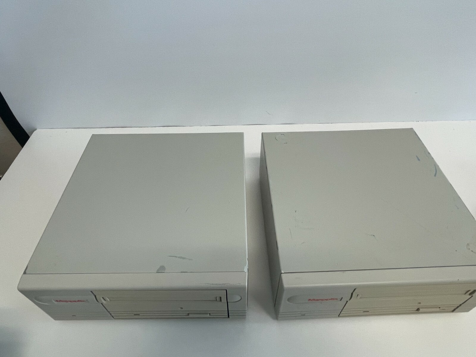 Lot of 2 MAXOPTIX TMT3-1300 1.3GB OPTICAL DRIVE SCSI EXTERNAL