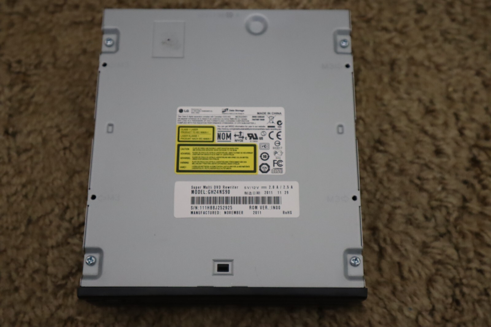 Data LG Super Multi DVD Rewriter M-Disc CDRW DVDRW SATA GH24NS90