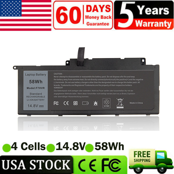 14.8V 58Wh F7HVR Battery for Dell Inspiron 15 7537 17 7737 062VNH G4YJM T2T3J