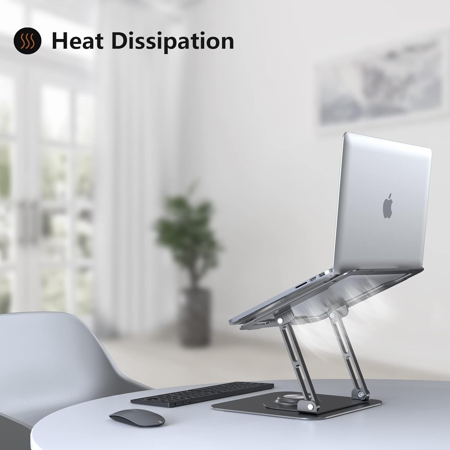 Laptop Stand for Desk, Adjustable Computer Stand with 360° Rotating Base, Erg…