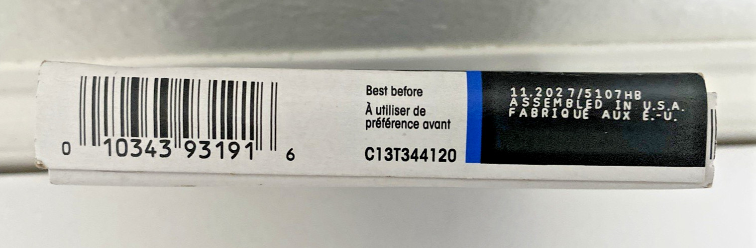 Epson 702 Black Ink Cartridge T702120 Standard Capacity Exp 11/2027 NEW