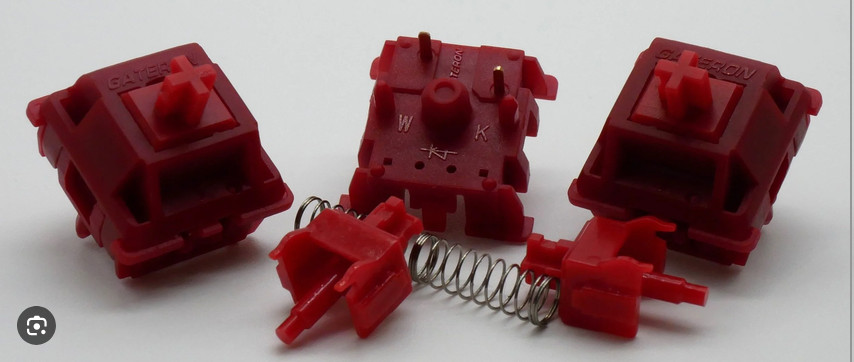 110x Gateron Type R Mechanical Keyboard Switches Factory Lubed 60g Tactile