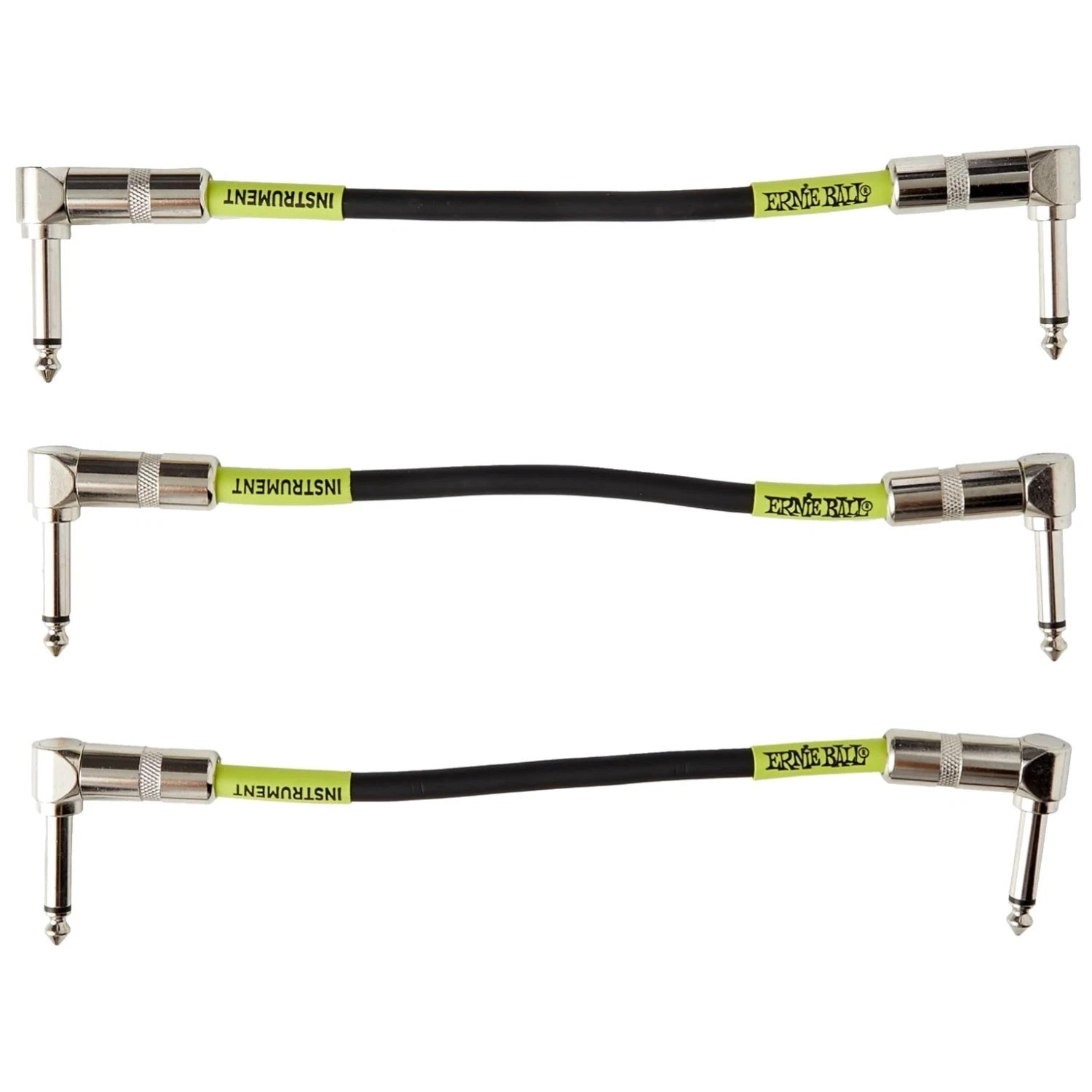 High-Quality 6in Angle/Angle Patch Cables x3