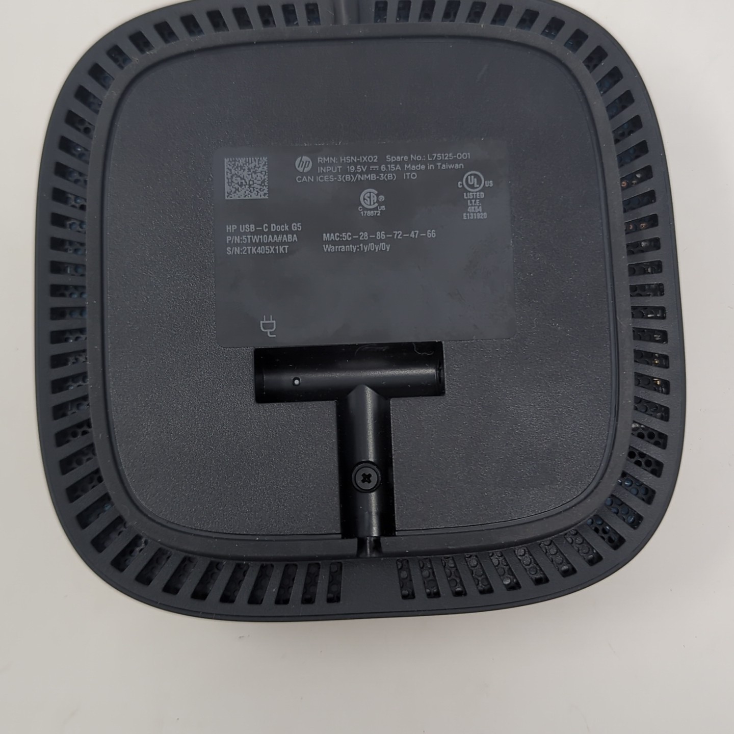 UNTESTED HP G5 USB-C Docking Station – Black