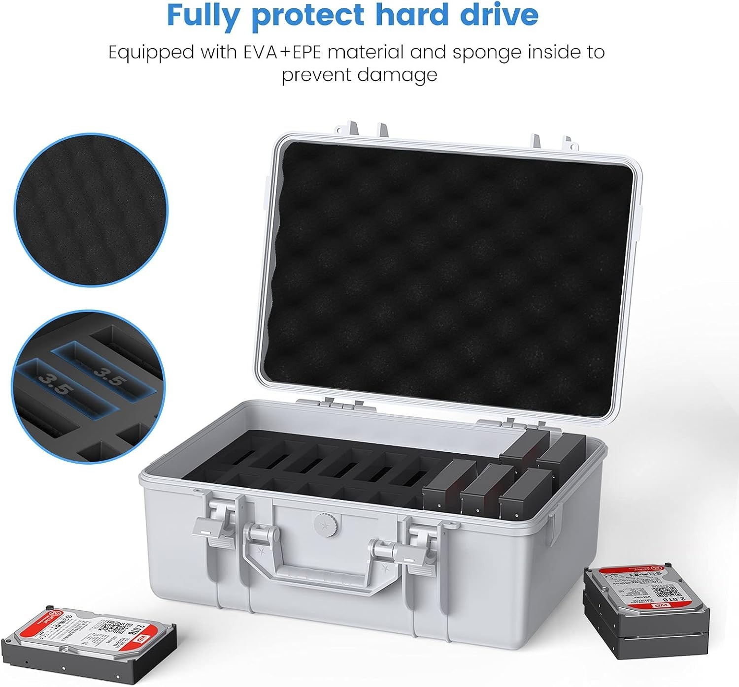 Portable 3.5″ Hard Drive Suitcase – Anti-Static Protection
