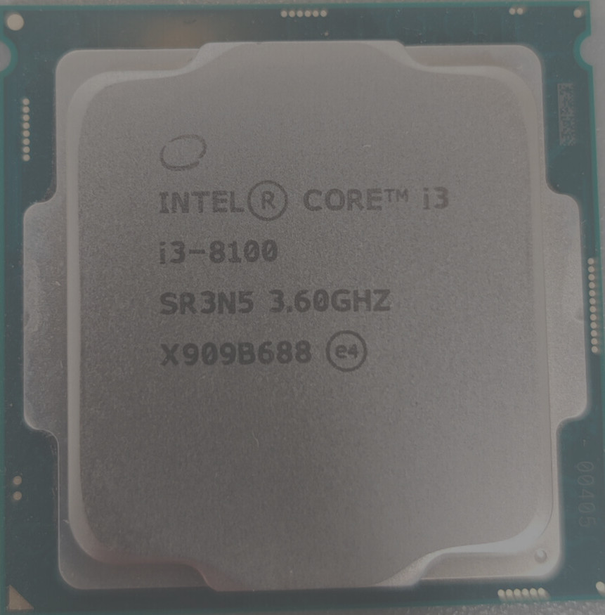 Intel Core i3-8100 4 x 3.60GHz / 6MB /LGA 1151 / 8GT/s Quad-Core Processor