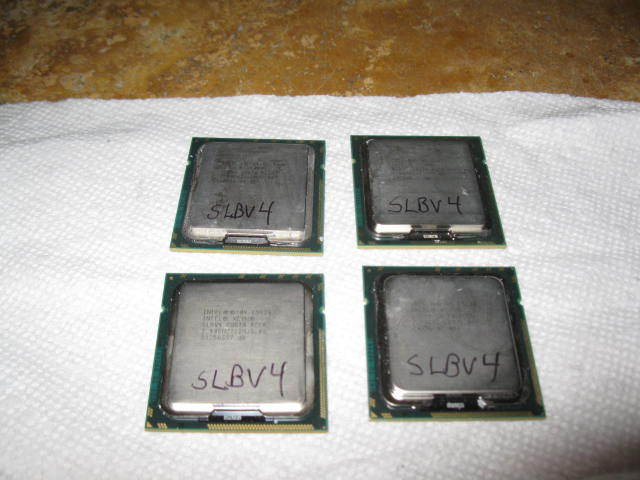 Lot of 4…Intel Xeon…SLBV4… E5620 2.4Ghz/12MB/5.86 Quad Core CPU …USED