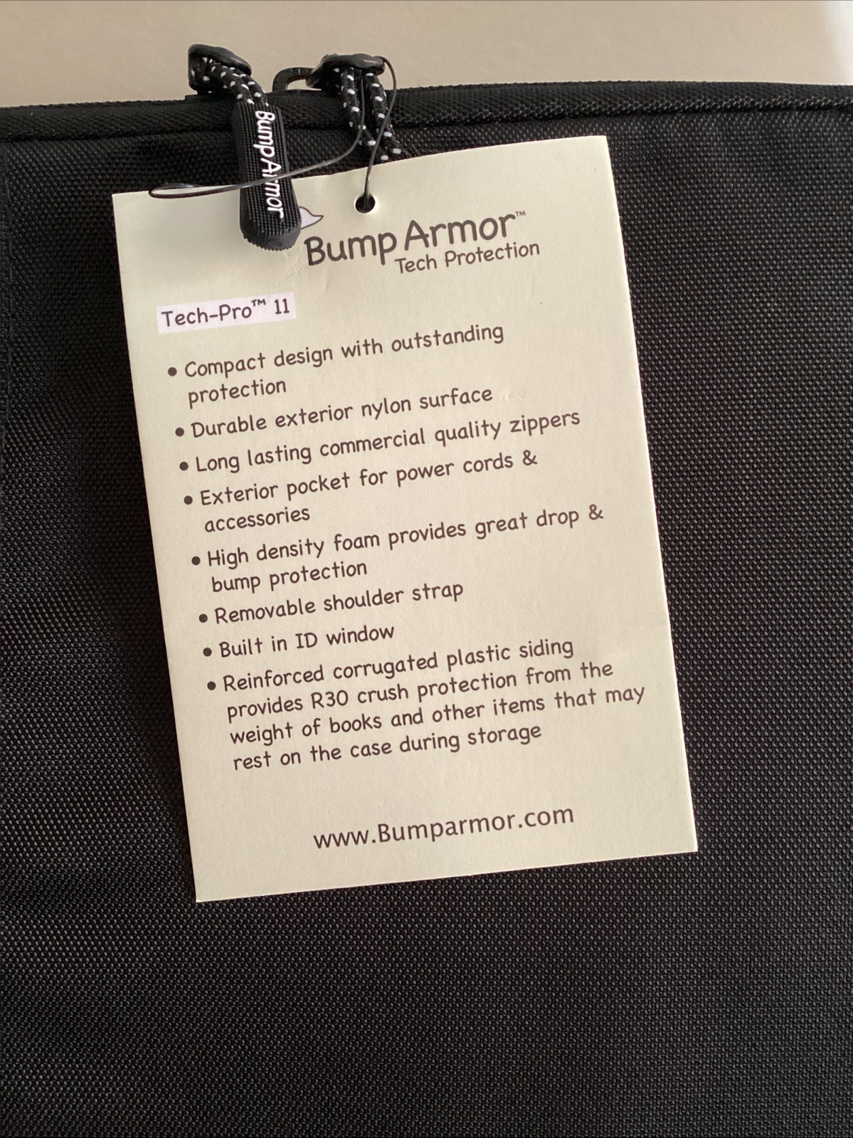 Bump Armor Tech Protection Black Carrying Case Laptop Tablet Chromebook 9”x 13”