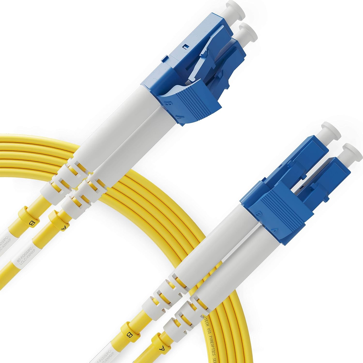 2m (6.56ft) LC to LC Fiber Patch Cable – UPC Single-Mode Duplex Fiber Optic Cabl
