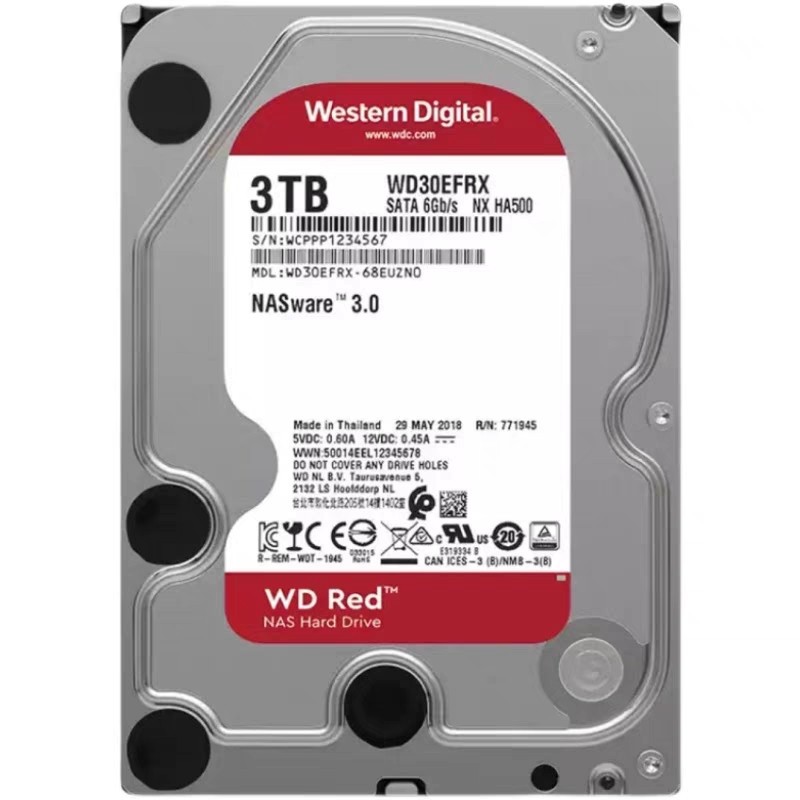 Western Digital 3TB WD30EFRX 5400RPM SATA 3.5″ NASware HDD Hard Disk Drive