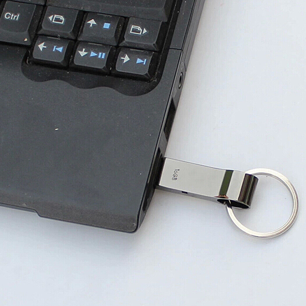 Lot 50PCS 1/2/4/8/16GB Key Ring USB Flash Drive Metal Memory U Stick Custom Logo