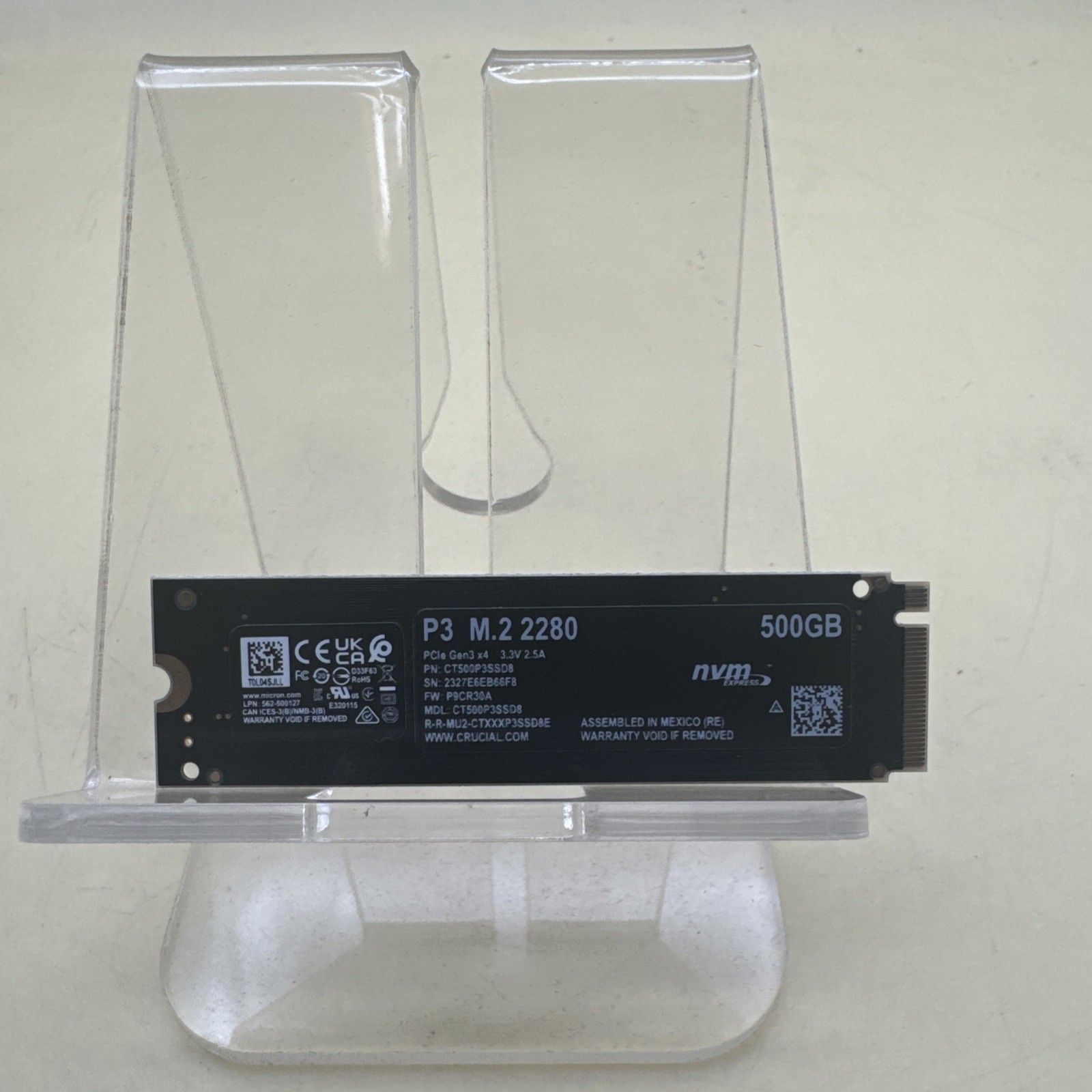 Crucial P3 Plus M.2 2280 500GB PCIe Gen 4 Model CT500P3SSD8