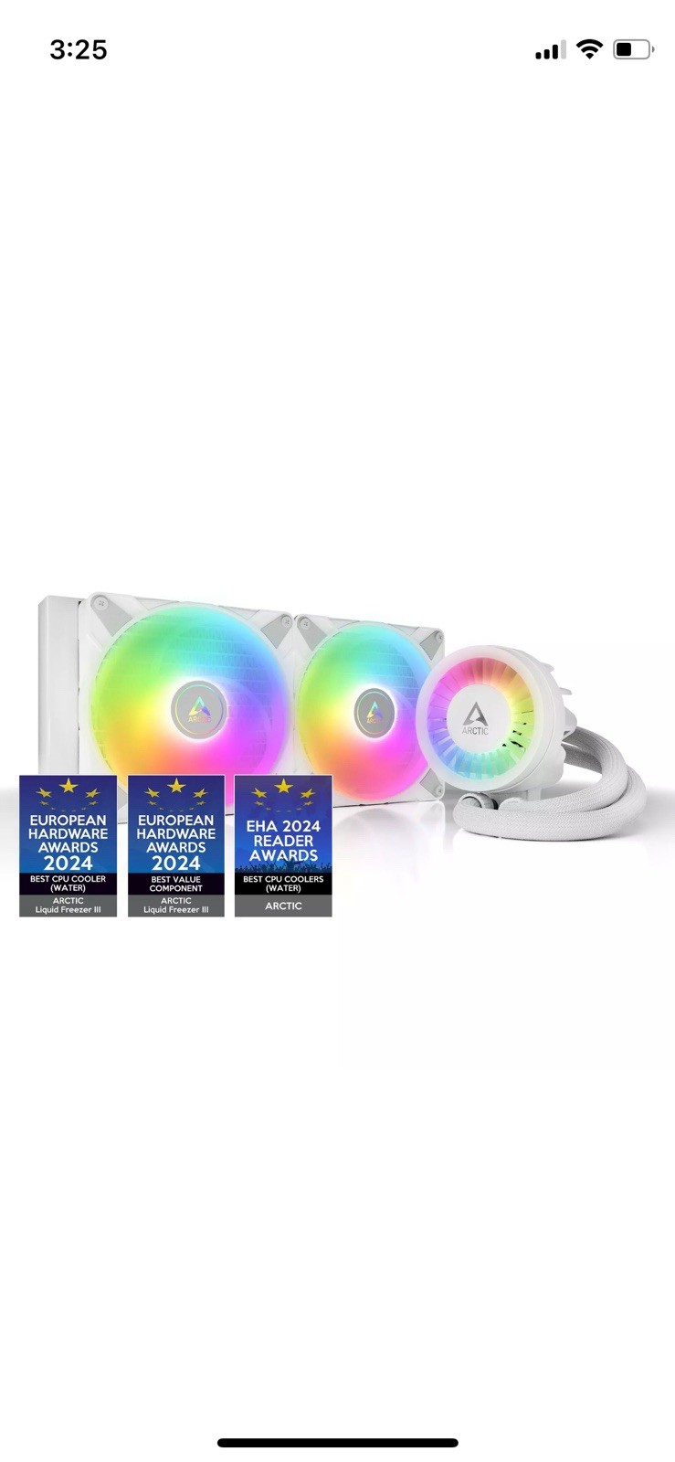 ARCTIC Liquid Freezer III 280 A-RGB white PC Water Cooler AIO Cooling CPU