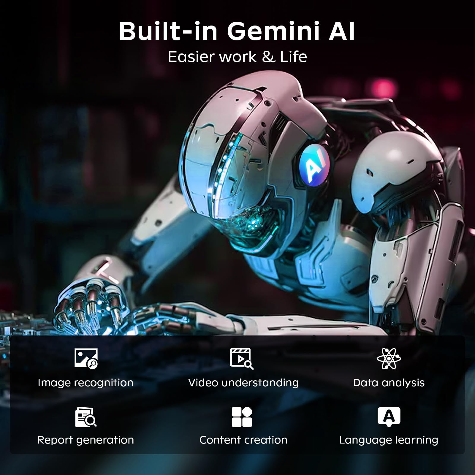 Android 16 Tablet 11 Inch with Gemini AI, T7250 Octa-Core, 24GB RAM + 256GB R…