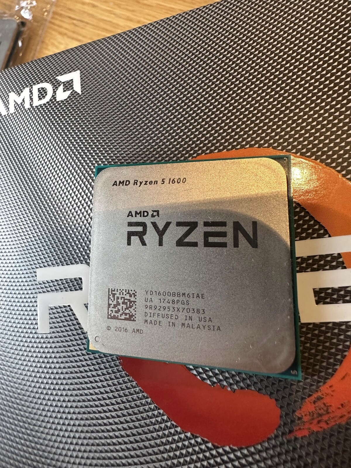 AMD Ryzen 5 1600 6-Core 12-Thread AM4 CPU YD1600BBM6IAE 3.2GHz Tested Working