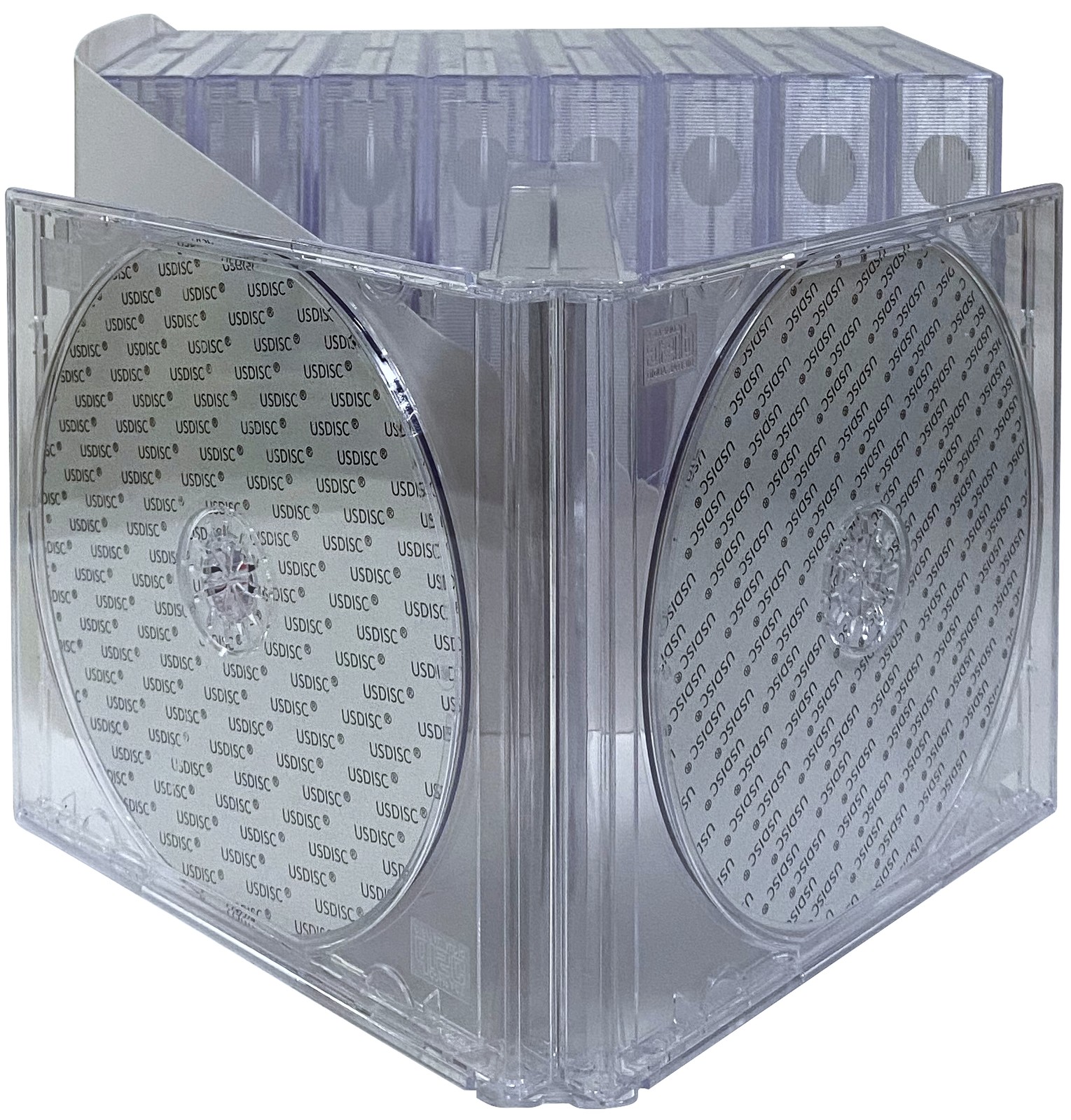 USDISC CD Jewel Cases Chubby 22mm, Quadruple 4 Disc (Clear) Lot