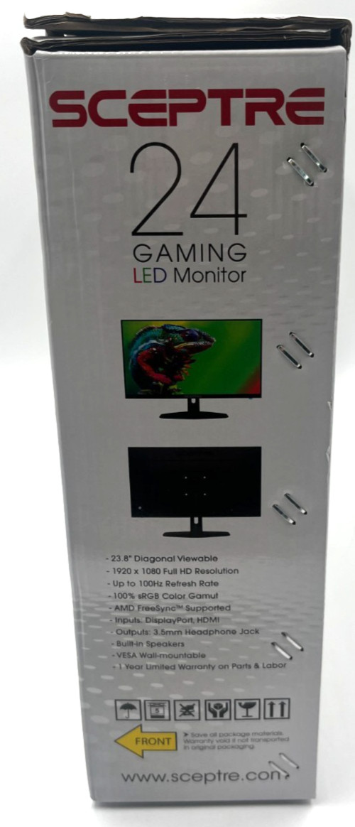Sceptre | 24″ Gaming Monitor | 100Hz | 1ms | DisplayPort | HDMI x2 | FreeSync