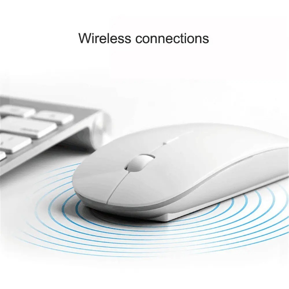 Slim Wireless Mouse 2.4GHz USB Optical 1600 DPI Ergonomic PC Laptop Desktop