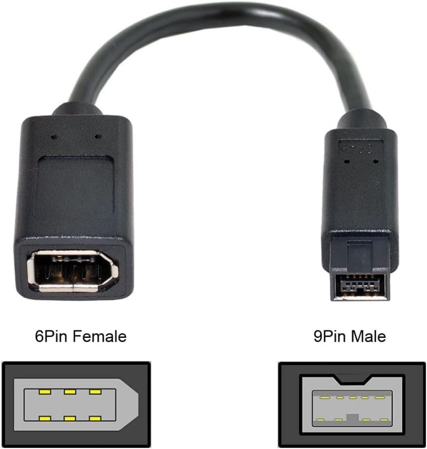 Plug-and-Play FireWire 800 to 400 Adapter – 20cm High-Speed Connection