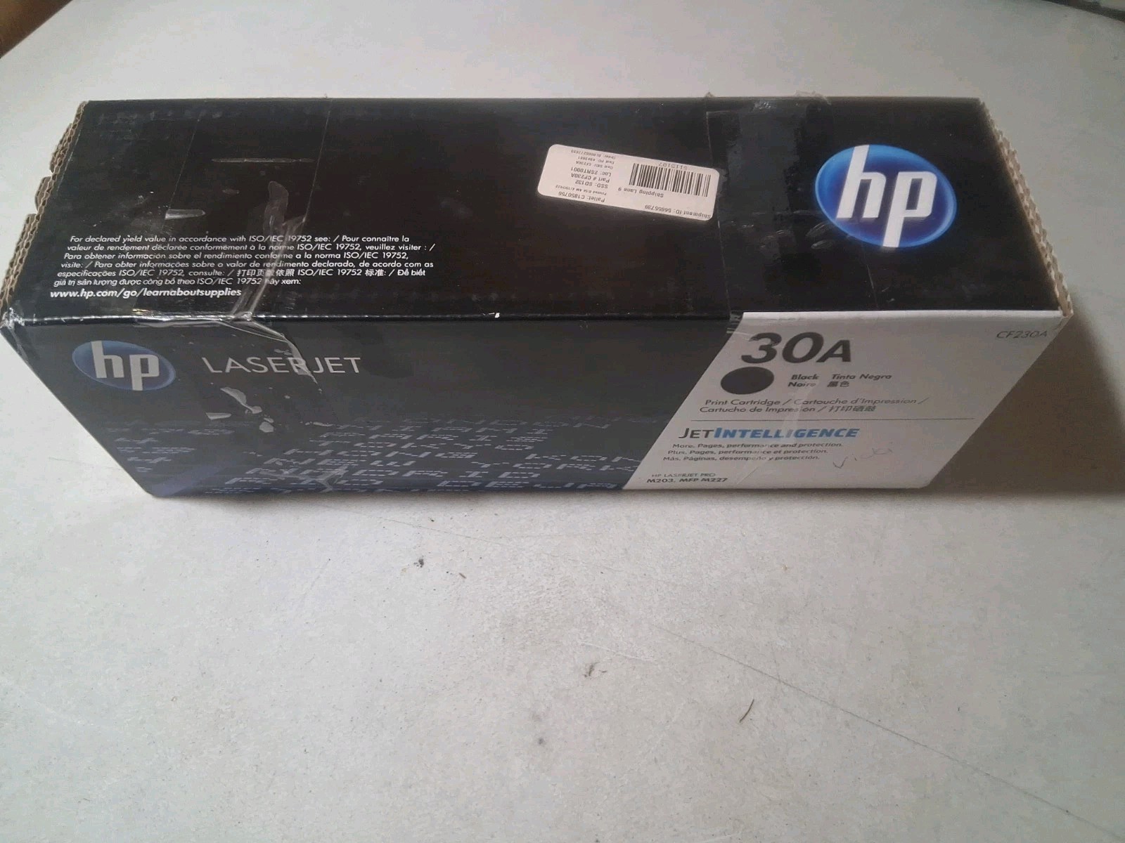 HP 30A Black Original LaserJet Toner Cartridge (CF230A) JetIntelligence SEALED