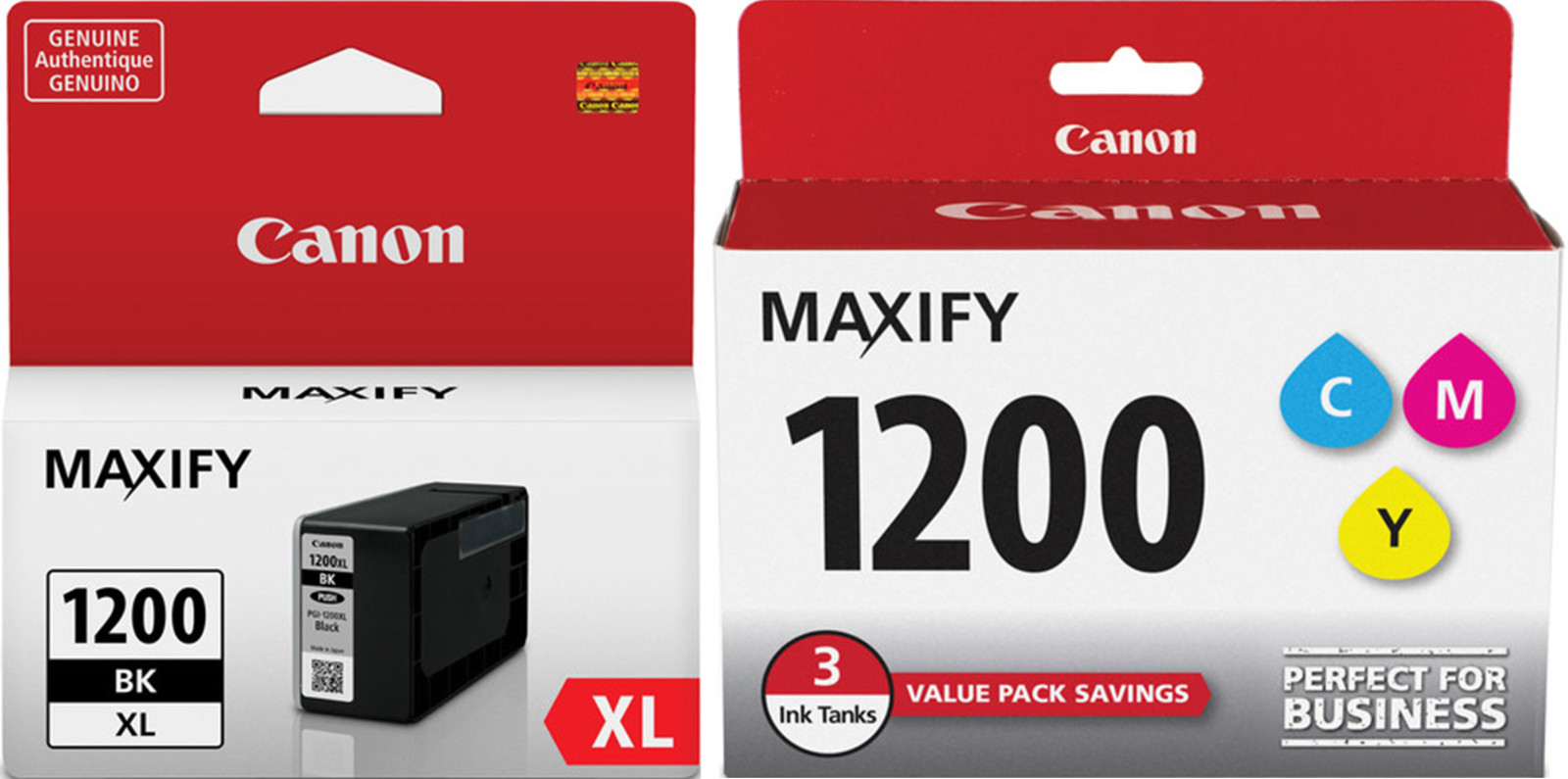 New Genuine Canon PGI-1200XL/1200 Black Color 4PK Ink Cartridges Bag