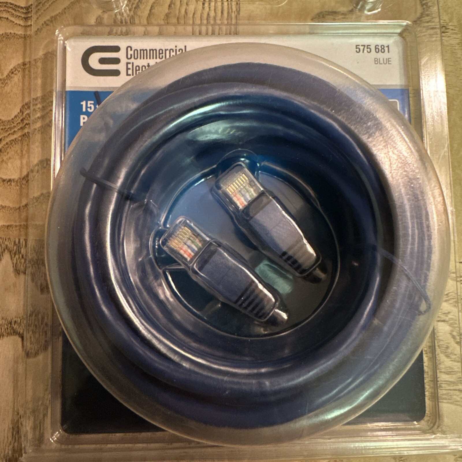 15′ CAT5e Patch Cord RJ-45 Male Ends 100 MHz GOLD PLATED CONTACTS High speed