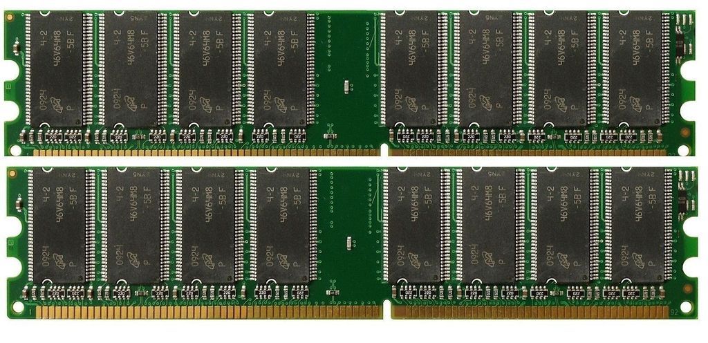 Low Density 2GB KIT 2x1GB PC3200 DDR400 Dual Channel 184pin DIMM Memory DDR1