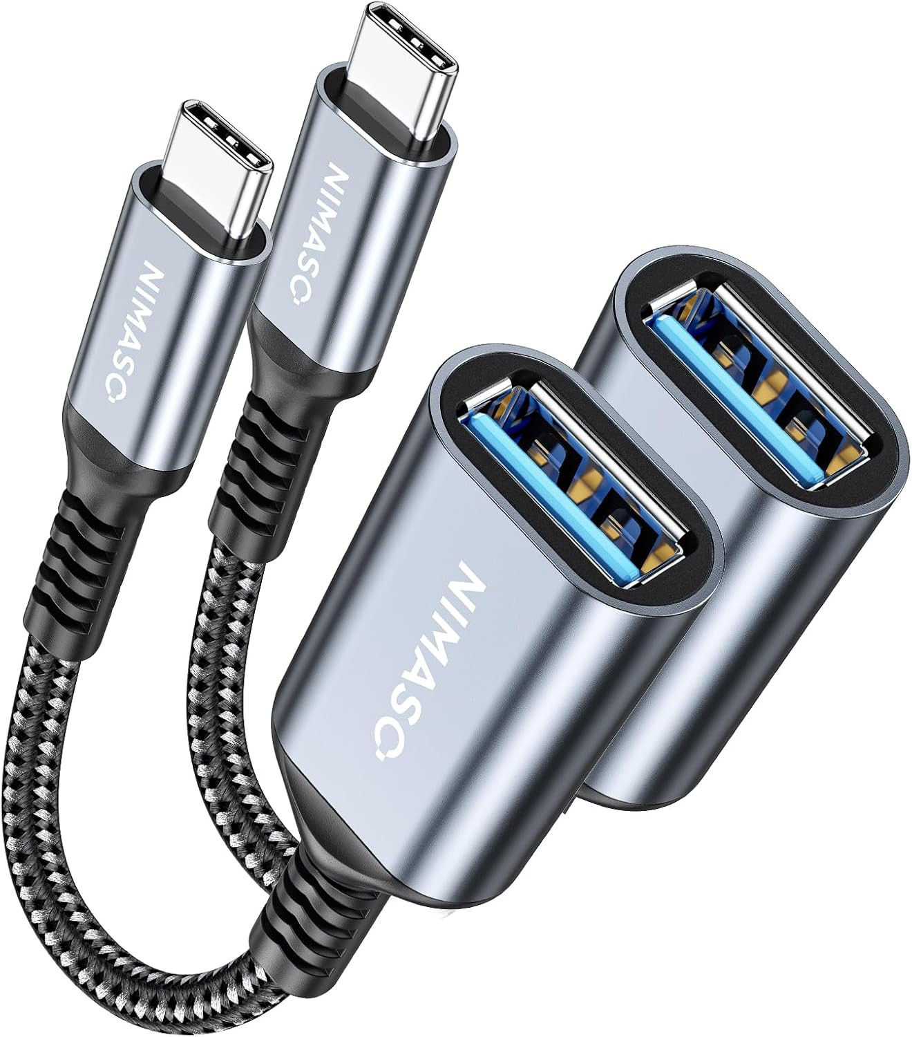 2-Pack USB C to USB 3.0 Adapter USB-C Male to USB-A Female OTG Converter, 5Gbps