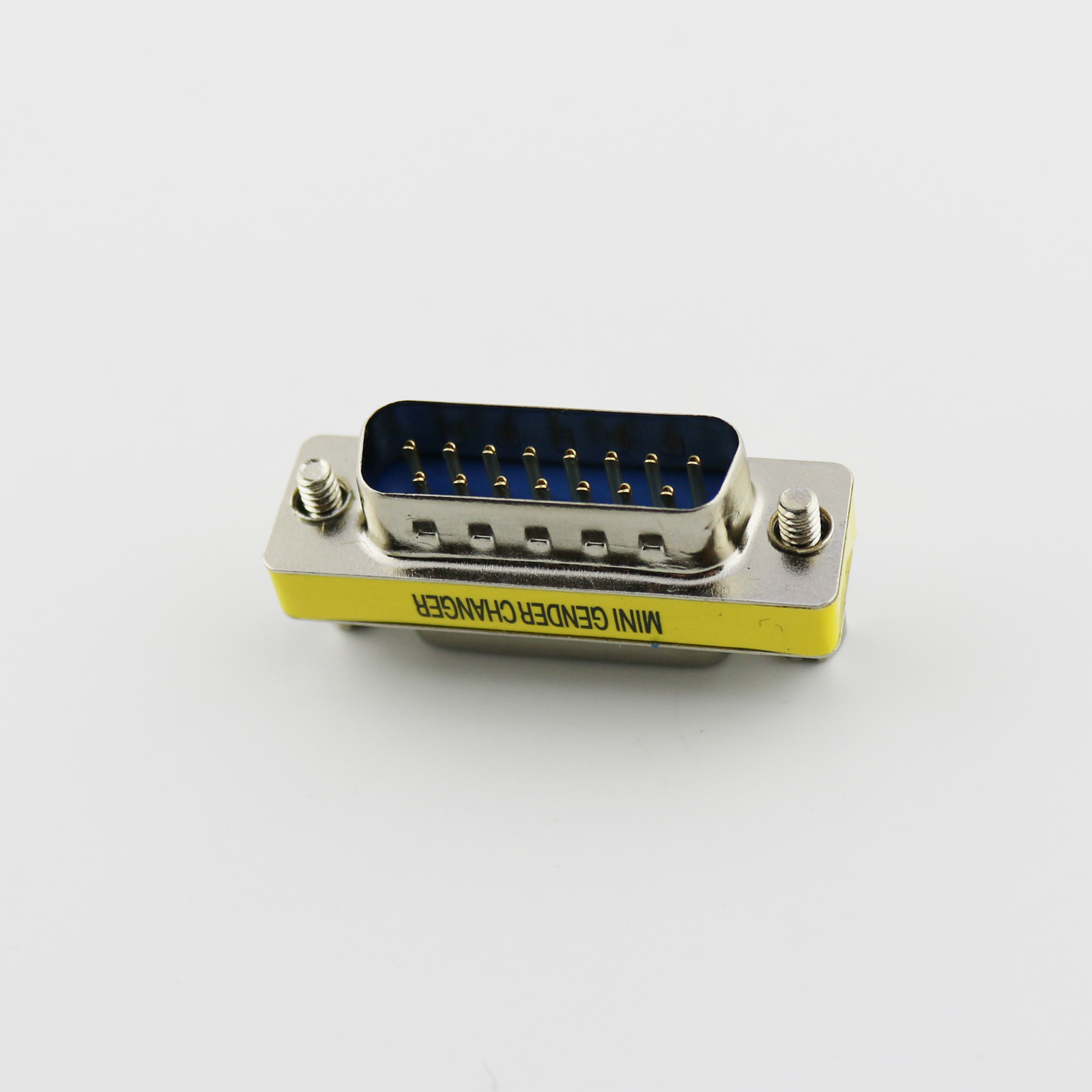 VGA/SVGA DB15 D-SUB 15Pin 2 Rows Male To DB15 Female Mini Gender Changer Adapter