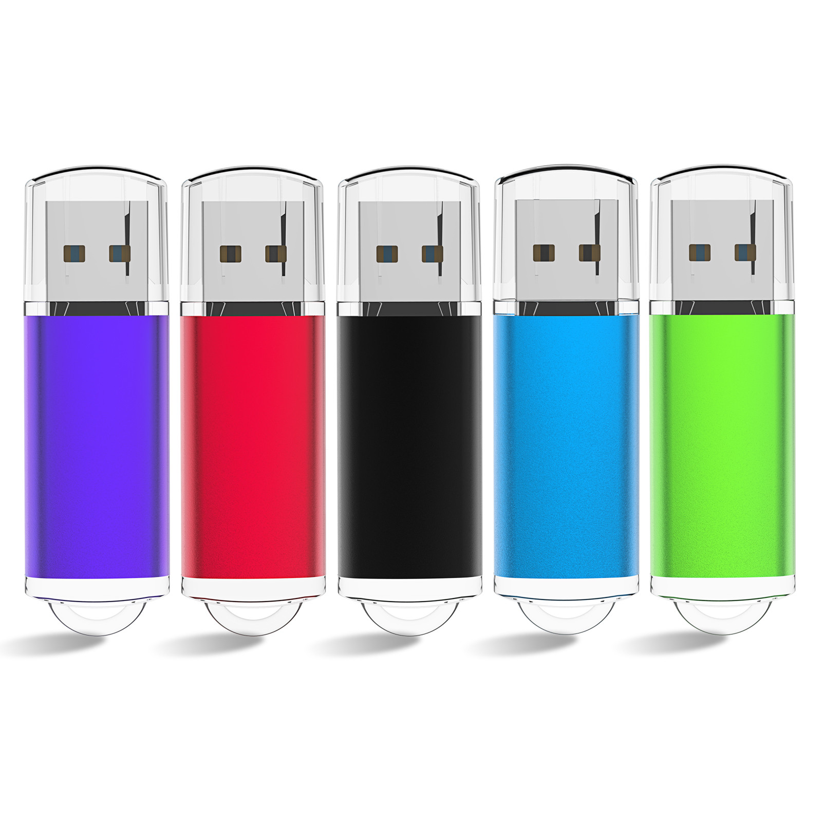 USB 2.0 5pcs Metal Rectangle Style Flash Drives 2GB, 4GB, 8GB, 16GB, 32GB, 64GB